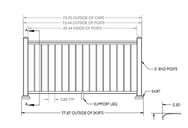 Harmony_0004_Post-to-Post-36in-Top-Rail