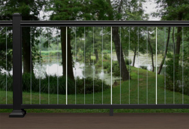 Horizontal Metal Railing for Deck - Great Lakes Metal Fabrication